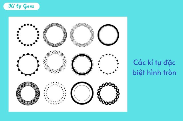 kí tự đặc biệt dạng hình tròn