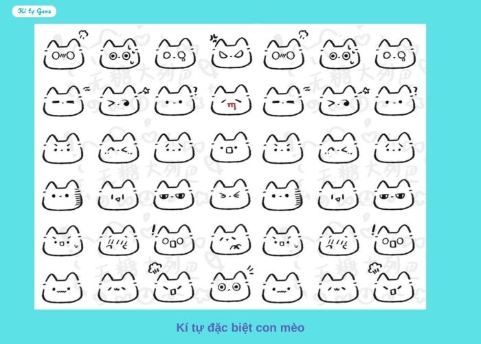 kí tự đặc biệt hình con mèo