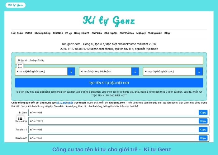 công cụ tạo tên kí tự đặc biệt con mèo