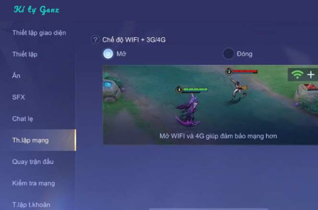 Các setting game liên quân