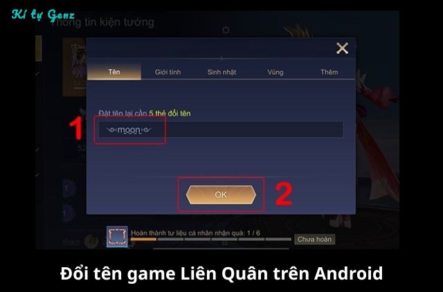 Đổi tên ở game liên quân