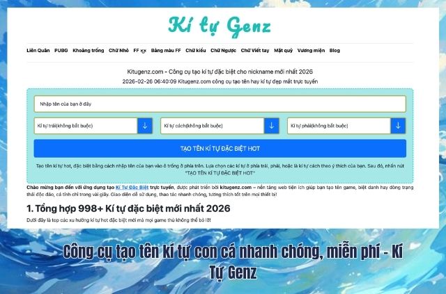 Công cụ kí tự genz