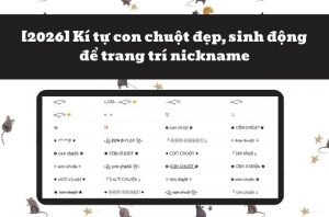 Bộ kí tự hình con chuột sinh động đẹp mắt 2026