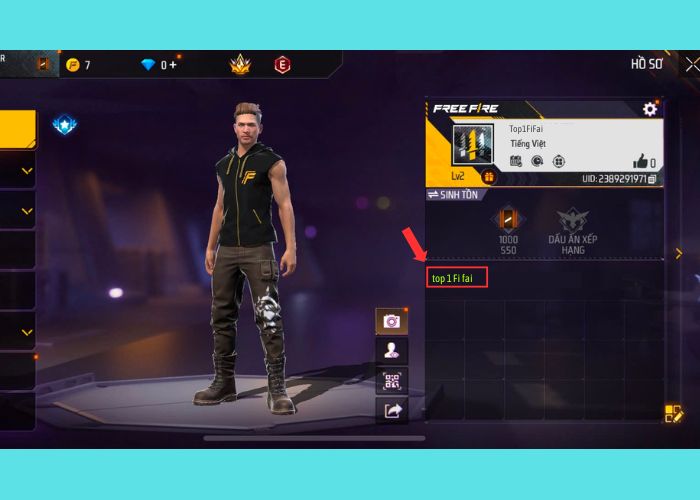 Bước 5 trong cách sử dụng bảng màu Free Fire tại Kí Tự Genz